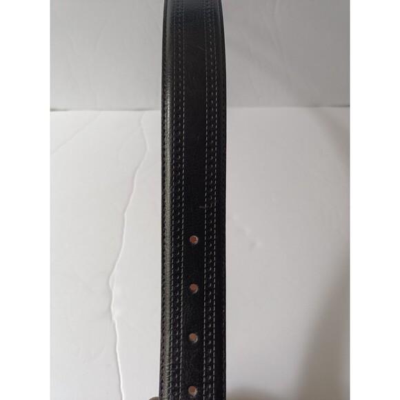 Handmade Italian Leather Belt Men's 40 Black Reversible - Picture 4 of 7